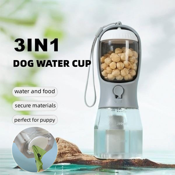 Portable 3-in-1 Pet Outdoor Travel Dog Water Bottle