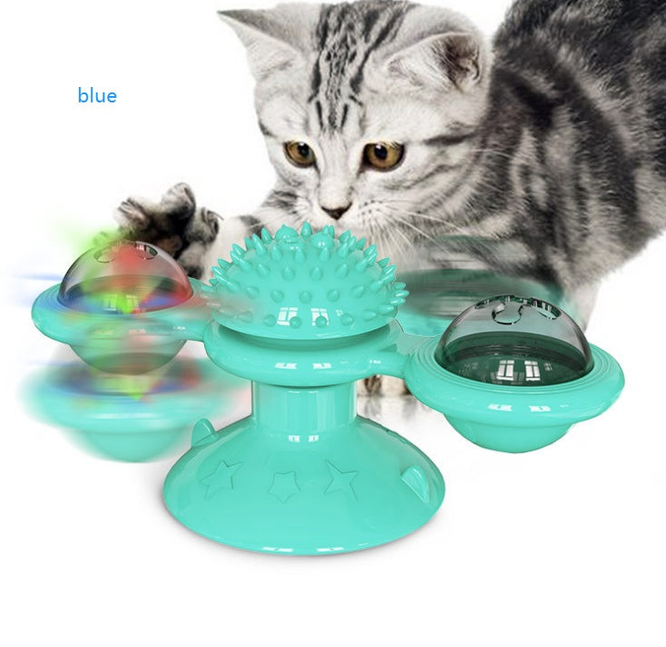 Multifunctional Spinning Windmill Cat Toy — Itching Relief & Scratching Toy