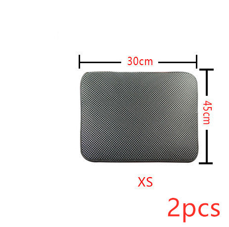 Double-Layer Anti-Tracking Cat Litter Mat — Pet Supplies