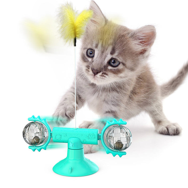 Multifunctional Spinning Windmill Cat Toy — Itching Relief & Scratching Toy