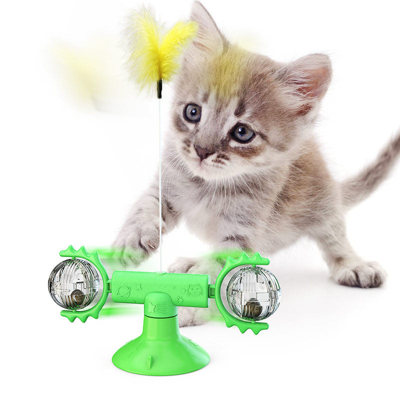 Multifunctional Spinning Windmill Cat Toy — Itching Relief & Scratching Toy