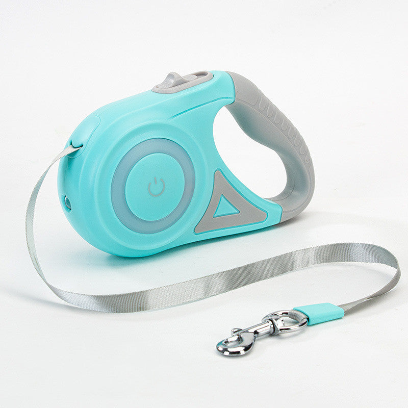 Retractable Pet Leash and Collar Set with Built-in Light