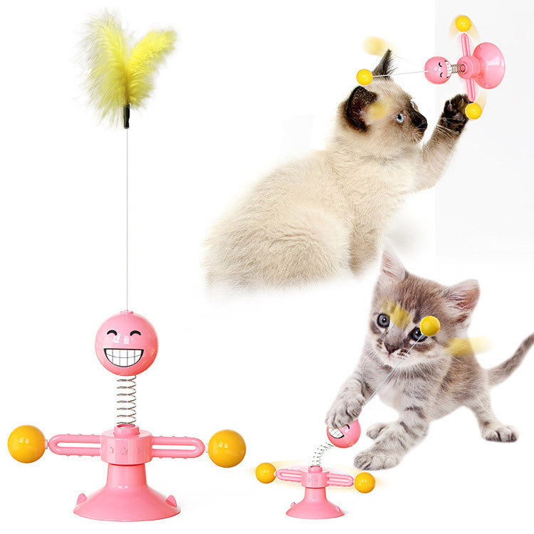 Multifunctional Spinning Windmill Cat Toy — Itching Relief & Scratching Toy
