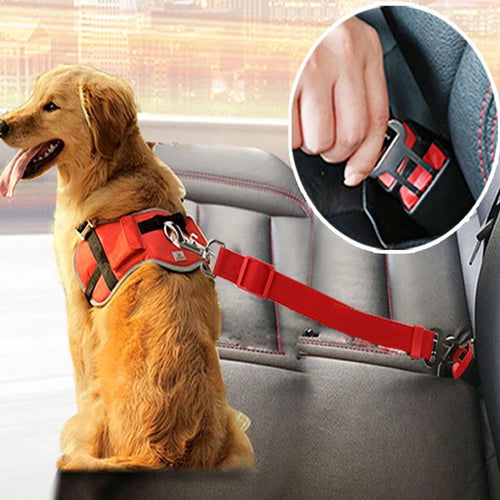 Adjustable Pet Car Harness, Safety Buckle, Leash, and Accessories
