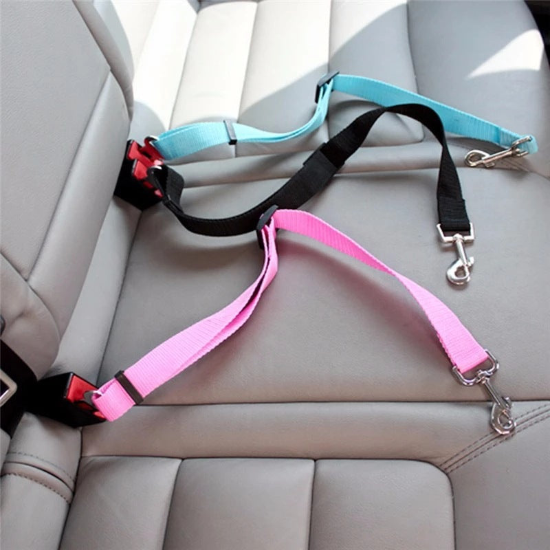Adjustable Pet Car Harness, Safety Buckle, Leash, and Accessories