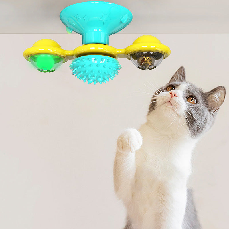 Multifunctional Spinning Windmill Cat Toy — Itching Relief & Scratching Toy