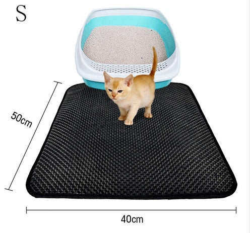 Double-Layer Anti-Tracking Cat Litter Mat — Pet Supplies
