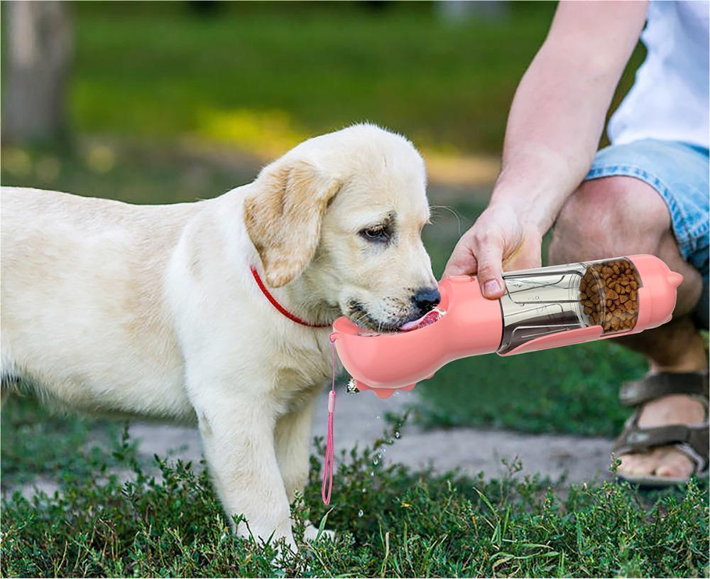 Portable 3-in-1 Pet Outdoor Travel Dog Water Bottle