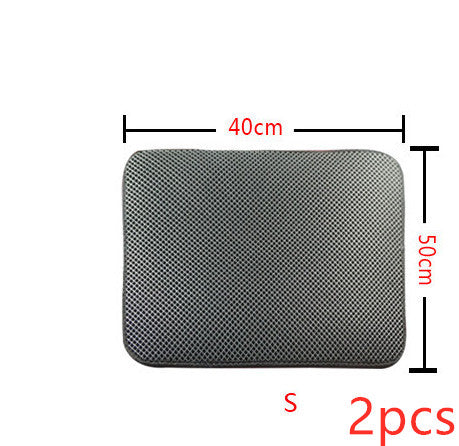 Double-Layer Anti-Tracking Cat Litter Mat — Pet Supplies