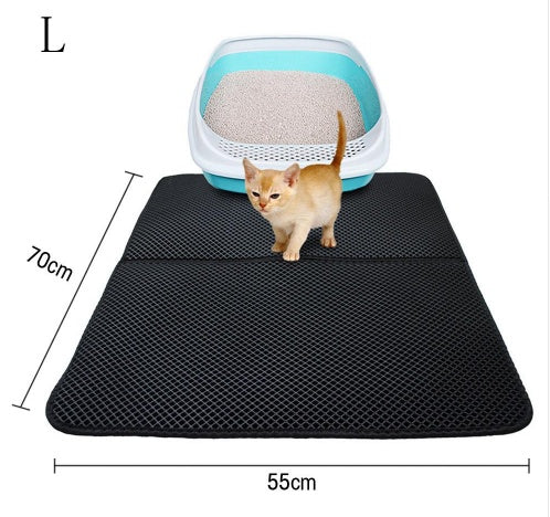 Double-Layer Anti-Tracking Cat Litter Mat — Pet Supplies