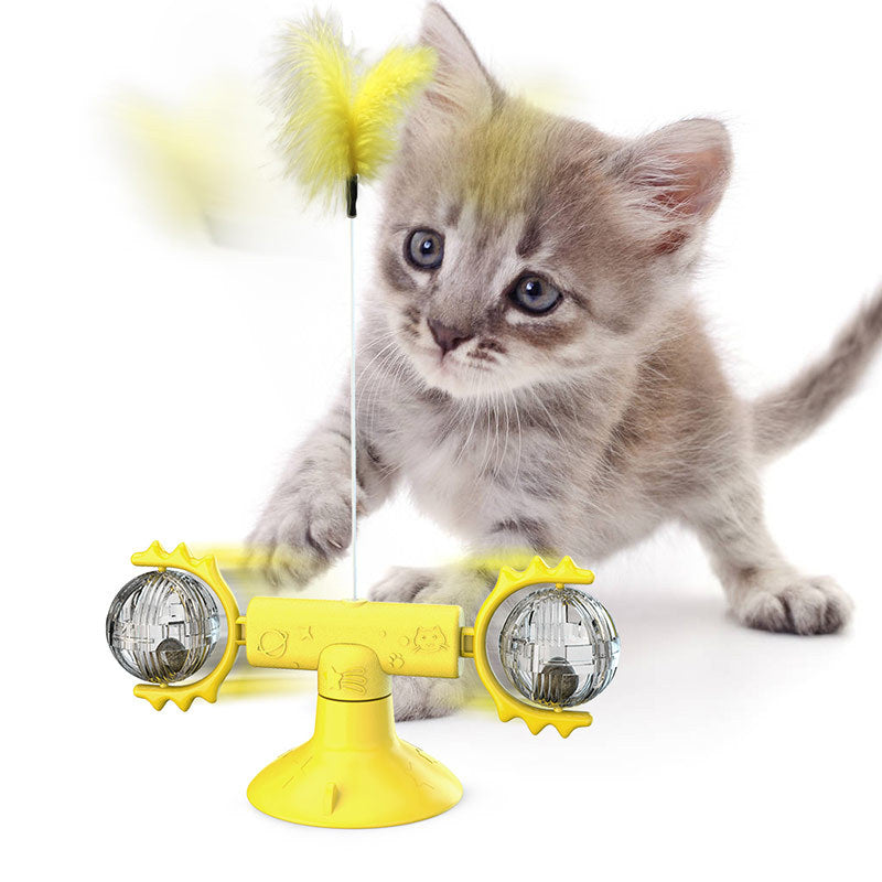 Multifunctional Spinning Windmill Cat Toy — Itching Relief & Scratching Toy