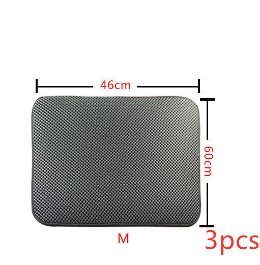 Double-Layer Anti-Tracking Cat Litter Mat — Pet Supplies