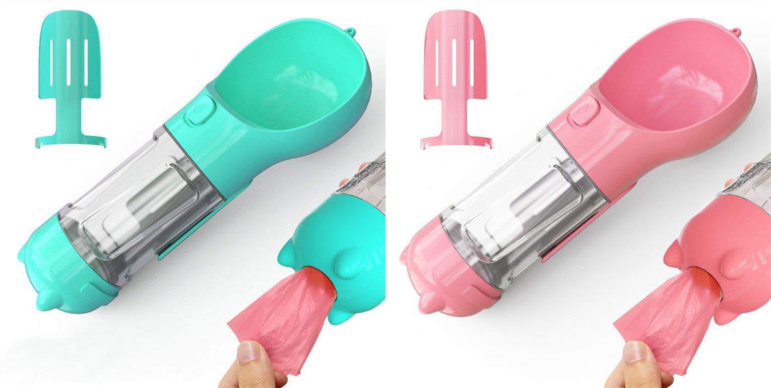 Portable 3-in-1 Pet Outdoor Travel Dog Water Bottle