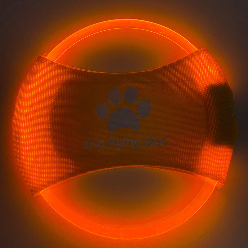 Glowing Dog Frisbee: LED Luminous Interactive Training Toy