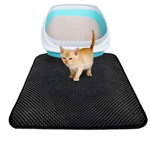 Double-Layer Anti-Tracking Cat Litter Mat — Pet Supplies