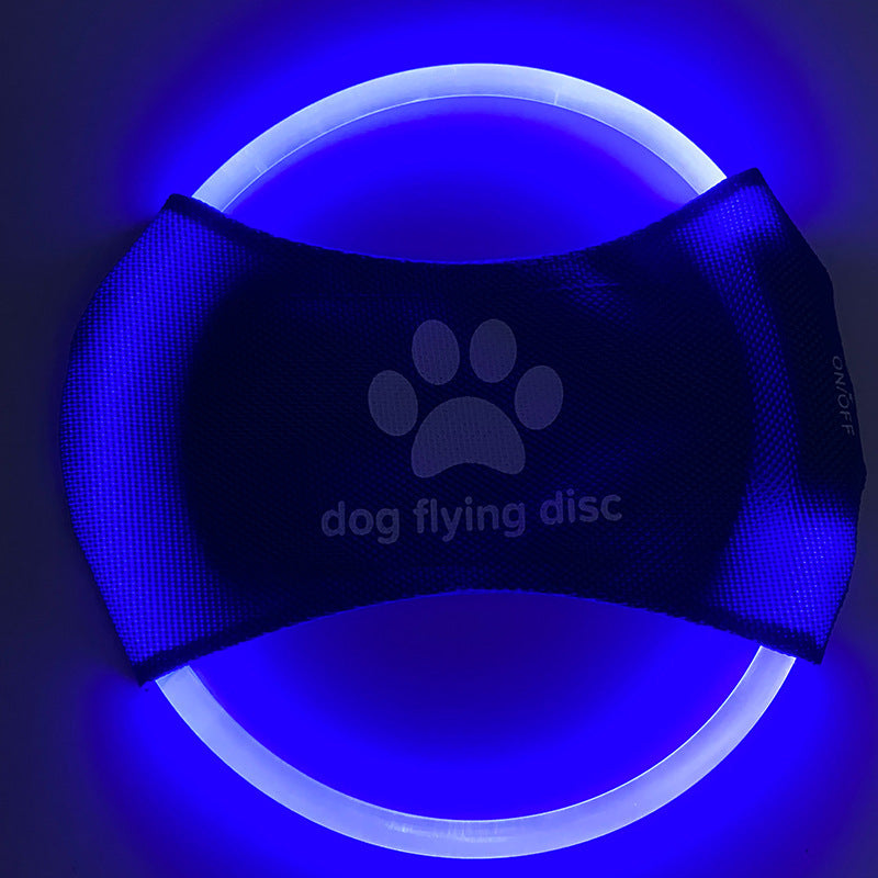 Glowing Dog Frisbee: LED Luminous Interactive Training Toy