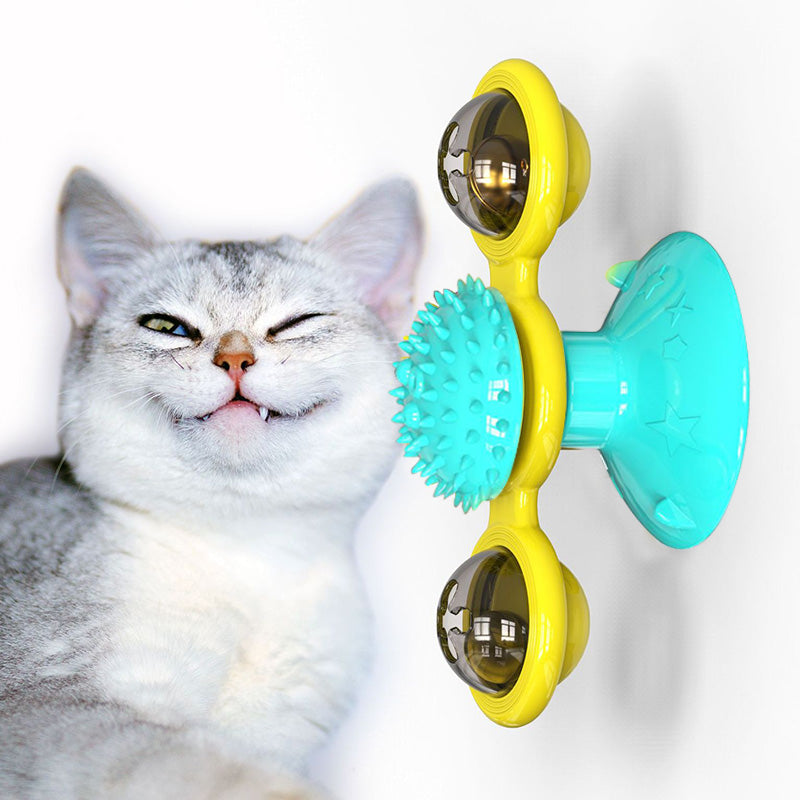 Multifunctional Spinning Windmill Cat Toy — Itching Relief & Scratching Toy