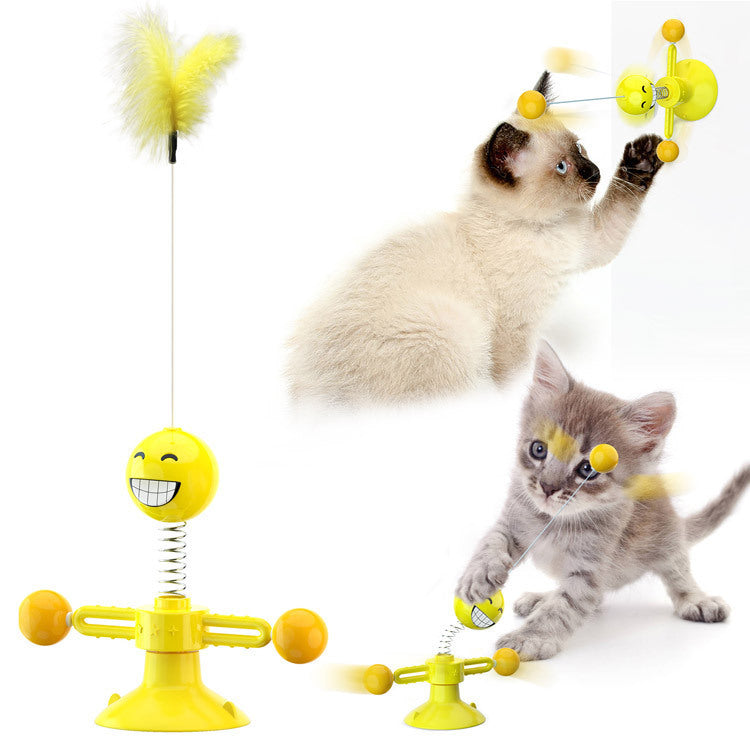 Multifunctional Spinning Windmill Cat Toy — Itching Relief & Scratching Toy