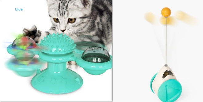 Multifunctional Spinning Windmill Cat Toy — Itching Relief & Scratching Toy