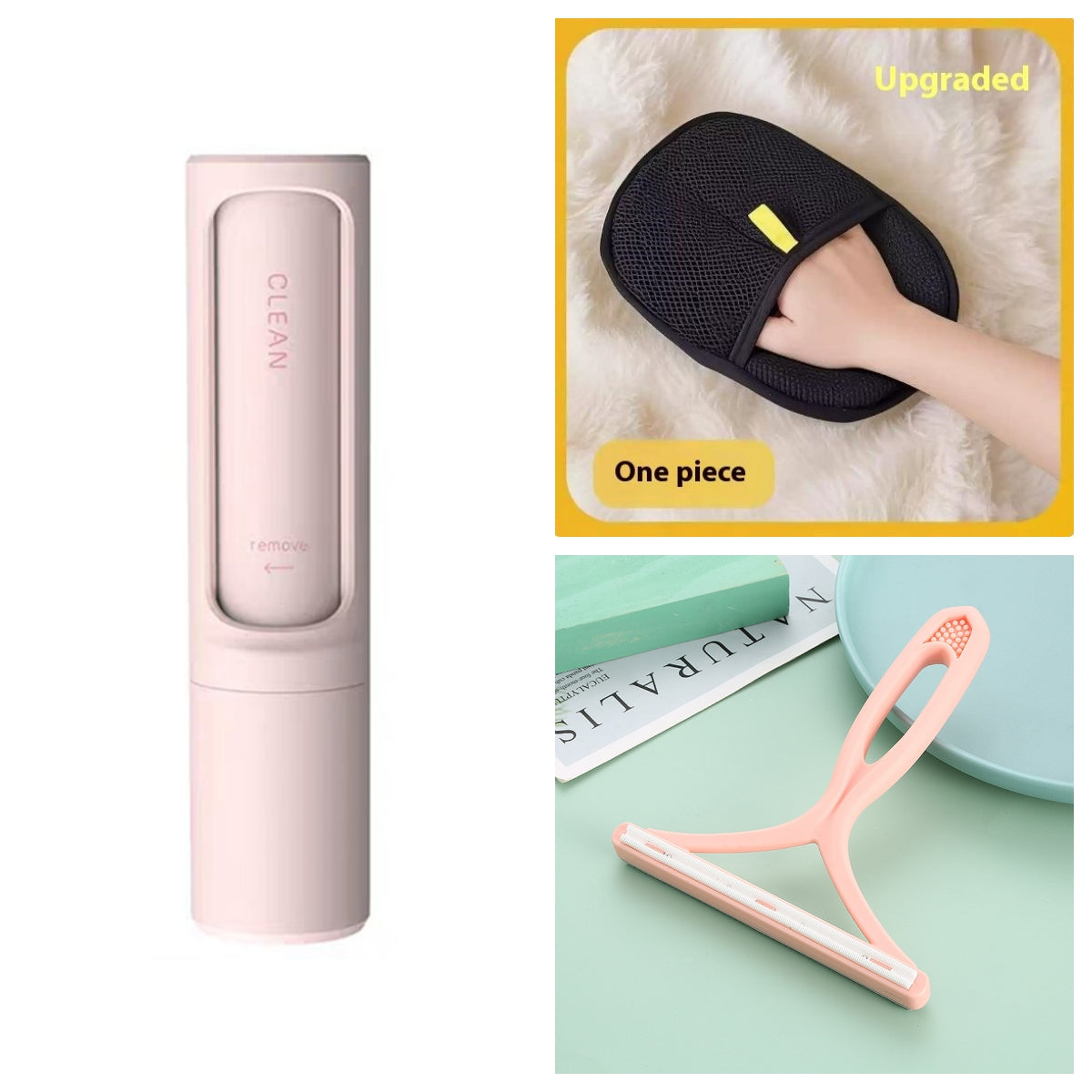 Reusable Pet Hair Removal Brush — For Cleaning Cat & Dog Hair and Dust