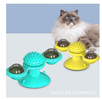 Multifunctional Spinning Windmill Cat Toy — Itching Relief & Scratching Toy