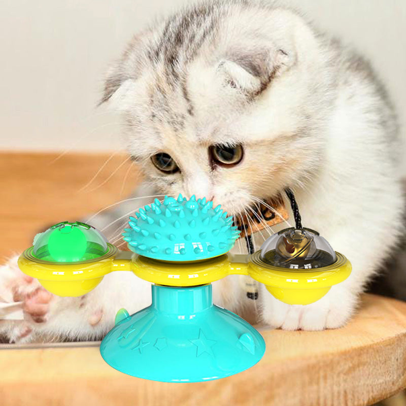 Multifunctional Spinning Windmill Cat Toy — Itching Relief & Scratching Toy