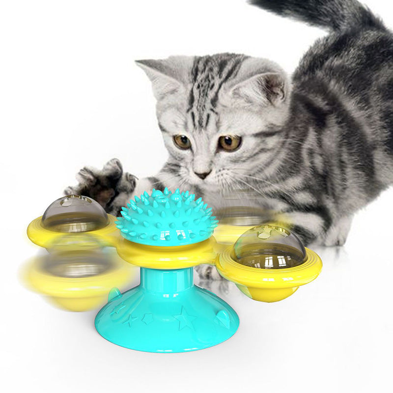 Multifunctional Spinning Windmill Cat Toy — Itching Relief & Scratching Toy