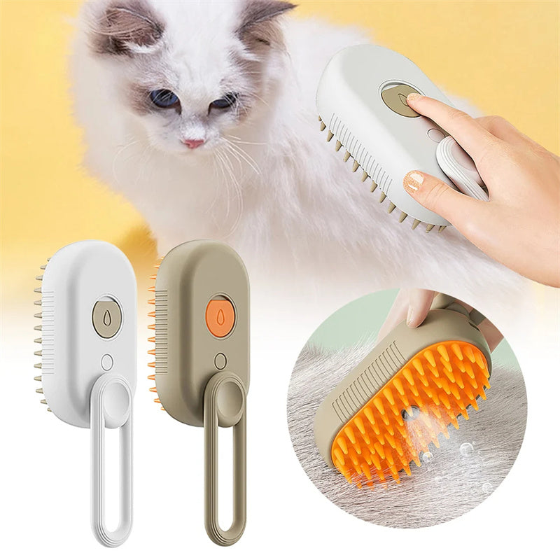 Cat & Dog Steam Brush — Electric Spray Pet Comb