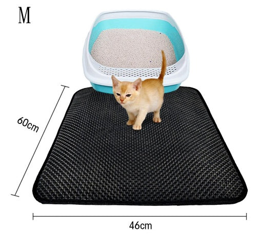 Double-Layer Anti-Tracking Cat Litter Mat — Pet Supplies