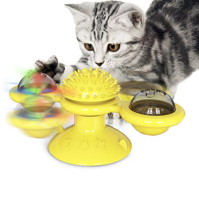 Multifunctional Spinning Windmill Cat Toy — Itching Relief & Scratching Toy