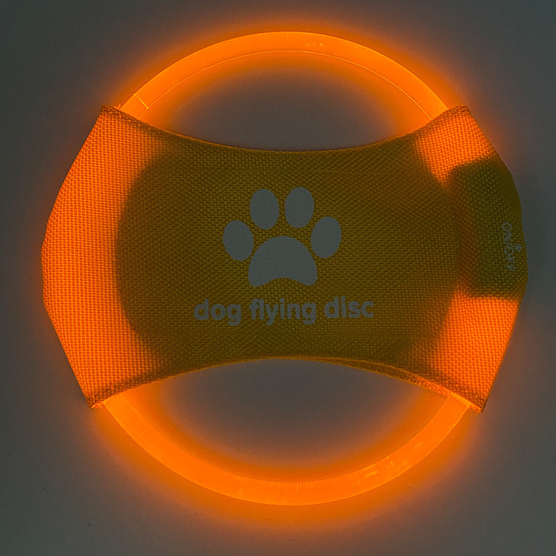 Glowing Dog Frisbee: LED Luminous Interactive Training Toy