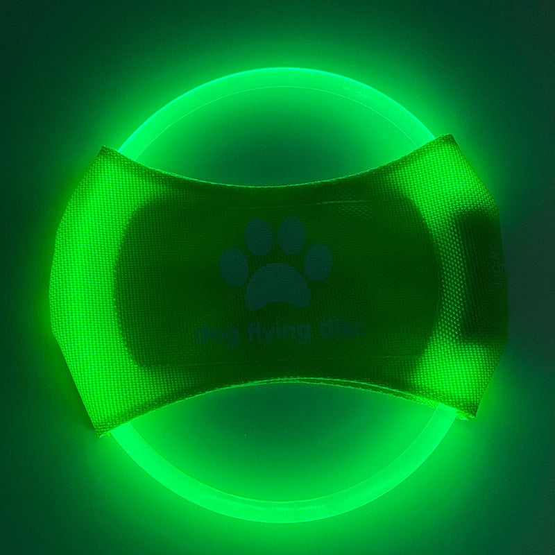 Glowing Dog Frisbee: LED Luminous Interactive Training Toy