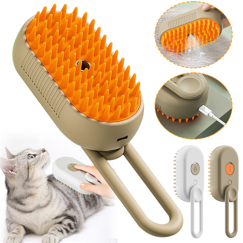 Cat & Dog Steam Brush — Electric Spray Pet Comb