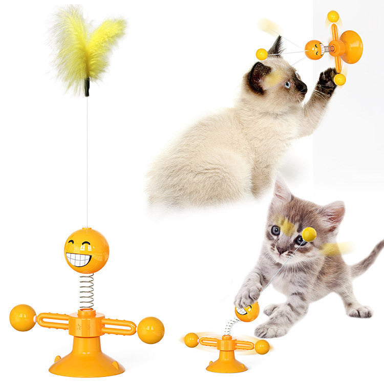 Multifunctional Spinning Windmill Cat Toy — Itching Relief & Scratching Toy