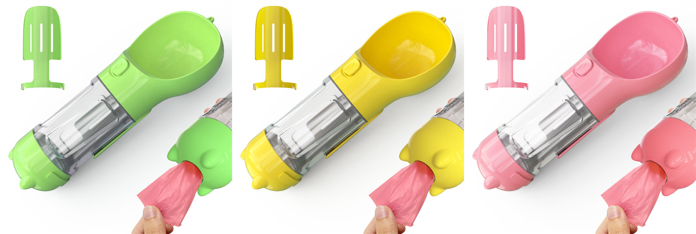 Portable 3-in-1 Pet Outdoor Travel Dog Water Bottle