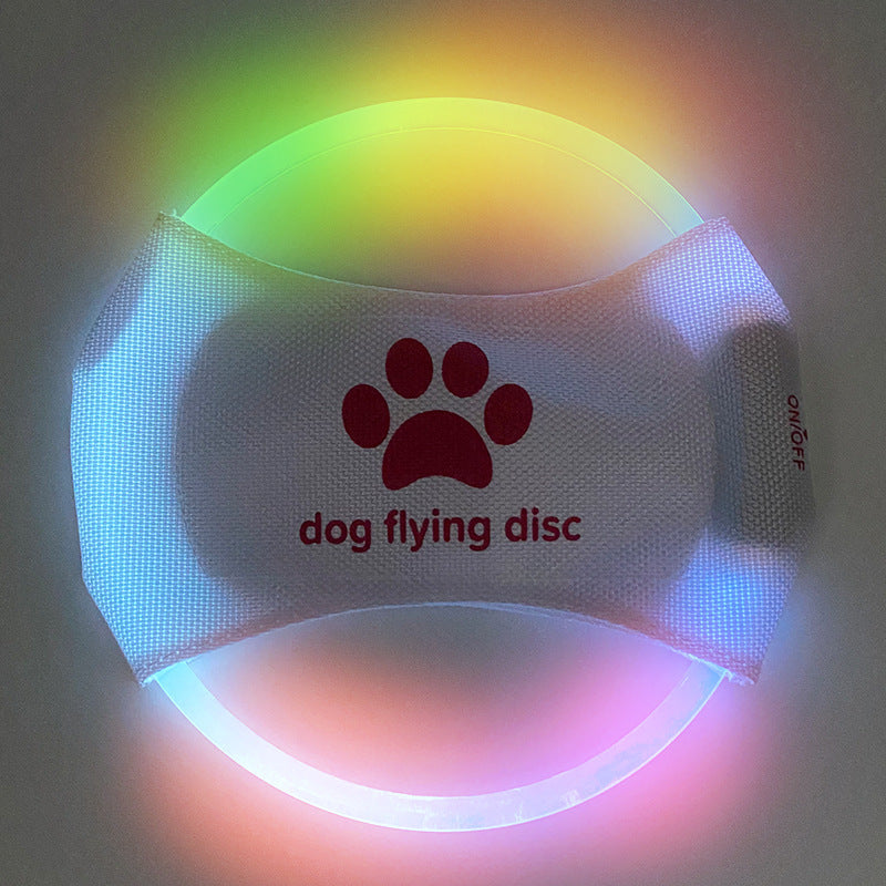 Glowing Dog Frisbee: LED Luminous Interactive Training Toy