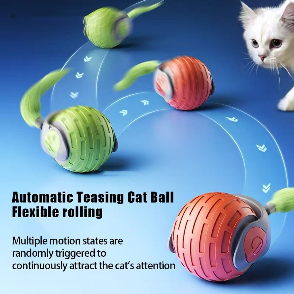Cat Toy Ball: USB-Rechargeable Smart Interactive Cat Toy
