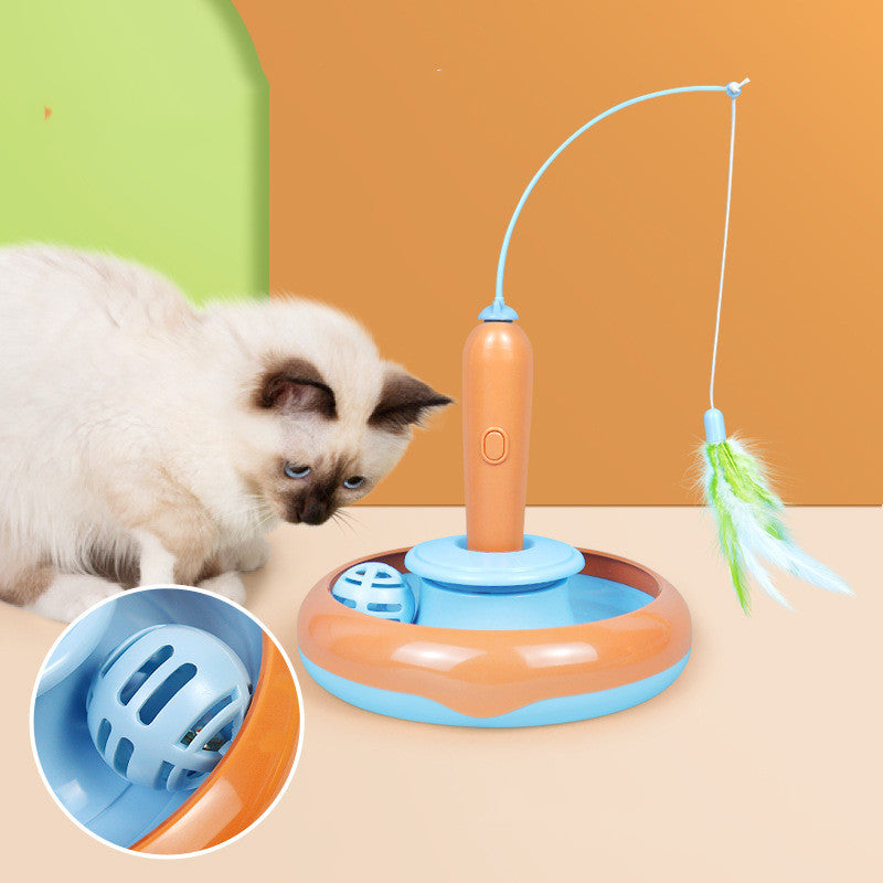2-in-1 Cat Toy: Self-Entertaining Spinning Turntable — Pet Supplies