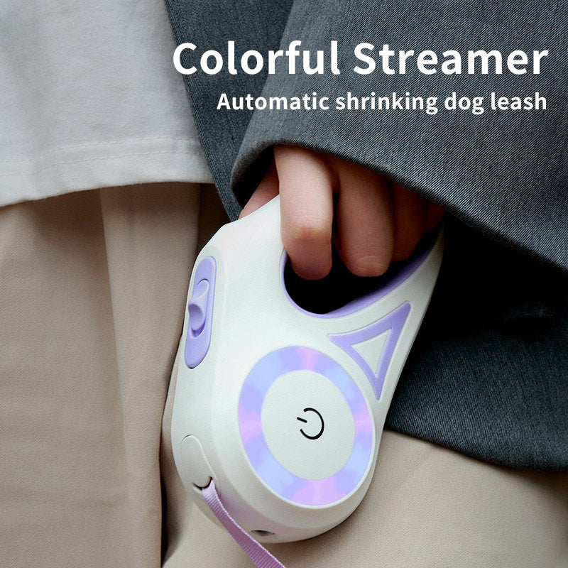 Retractable Pet Leash and Collar Set with Built-in Light