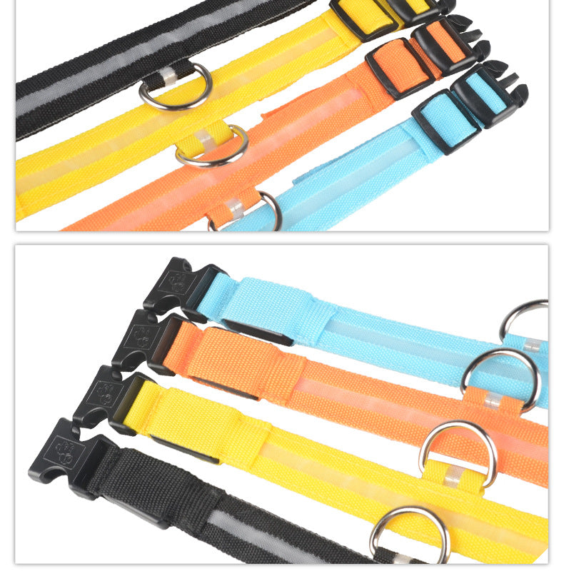 Luminous Pet Collar: Glow-in-the-Dark Dog & Cat Leash