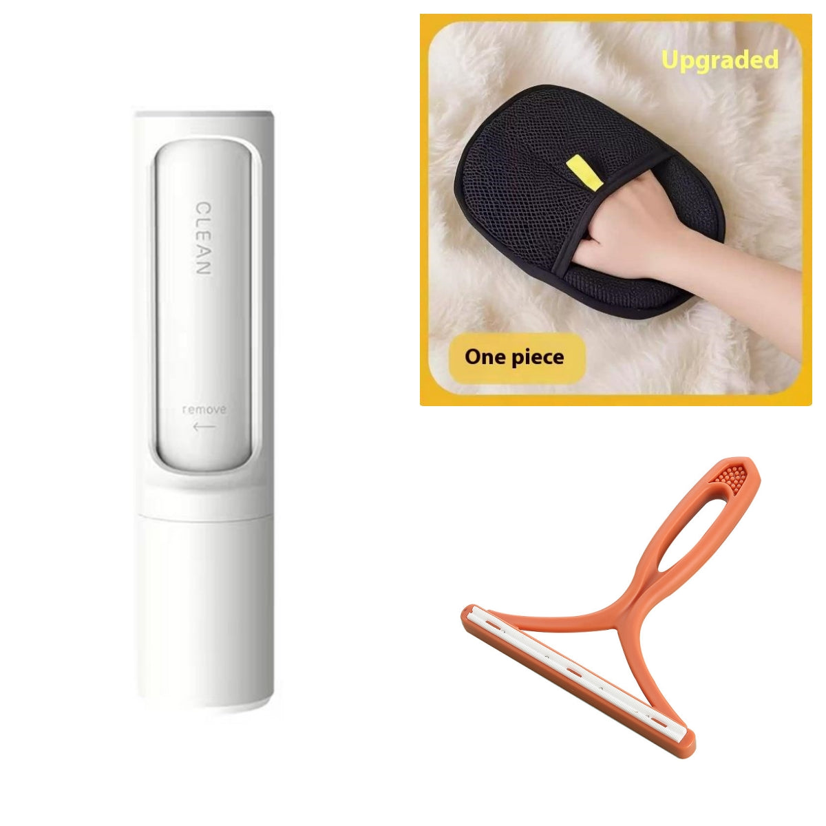 Reusable Pet Hair Removal Brush — For Cleaning Cat & Dog Hair and Dust