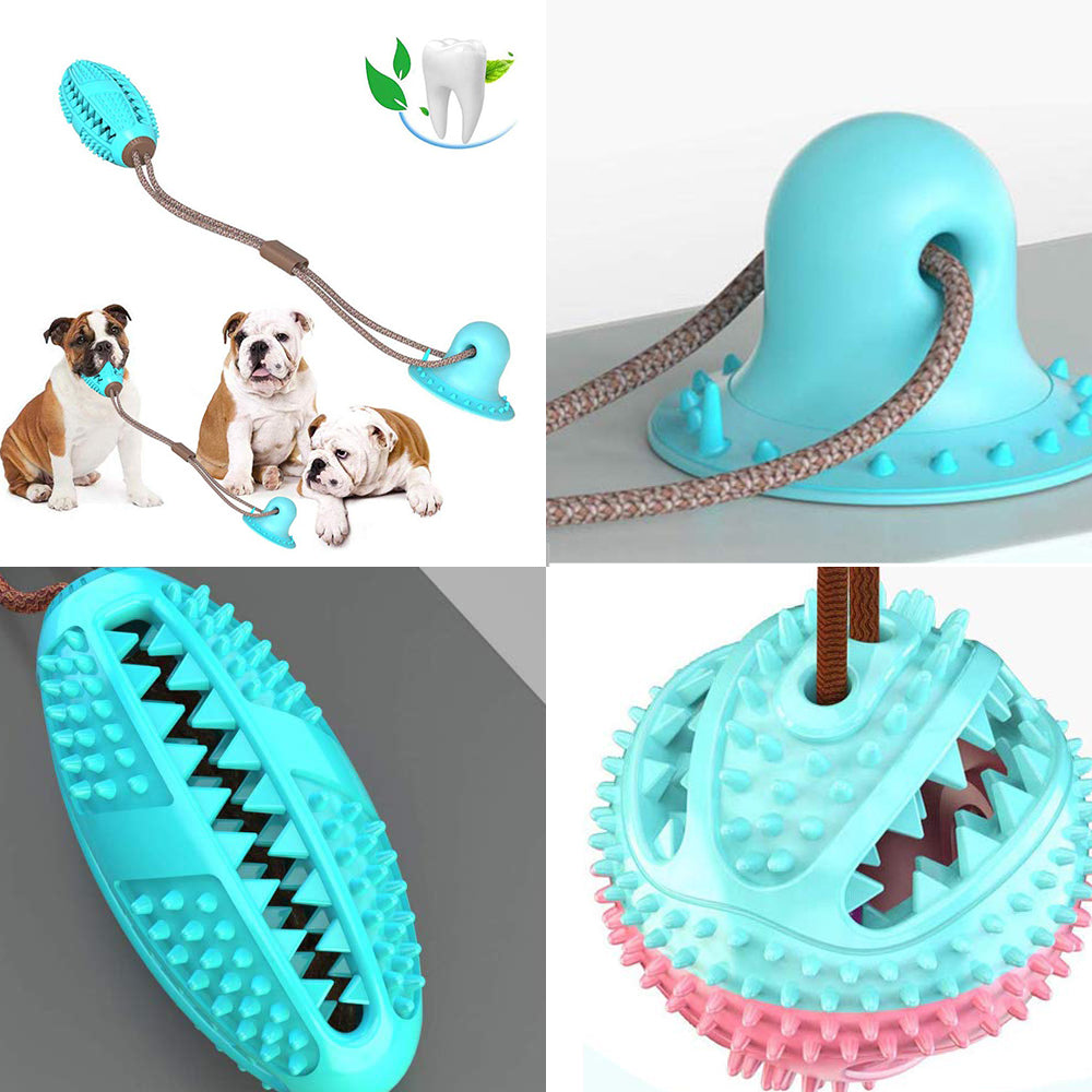 Dog Toy: Silicone Suction Cup Tug-of-War Ball — Pet Teething Toy