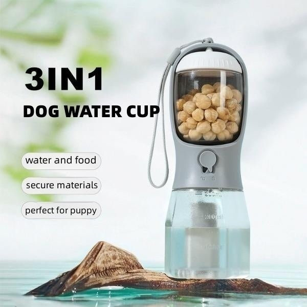 Portable 3-in-1 Pet Outdoor Travel Dog Water Bottle