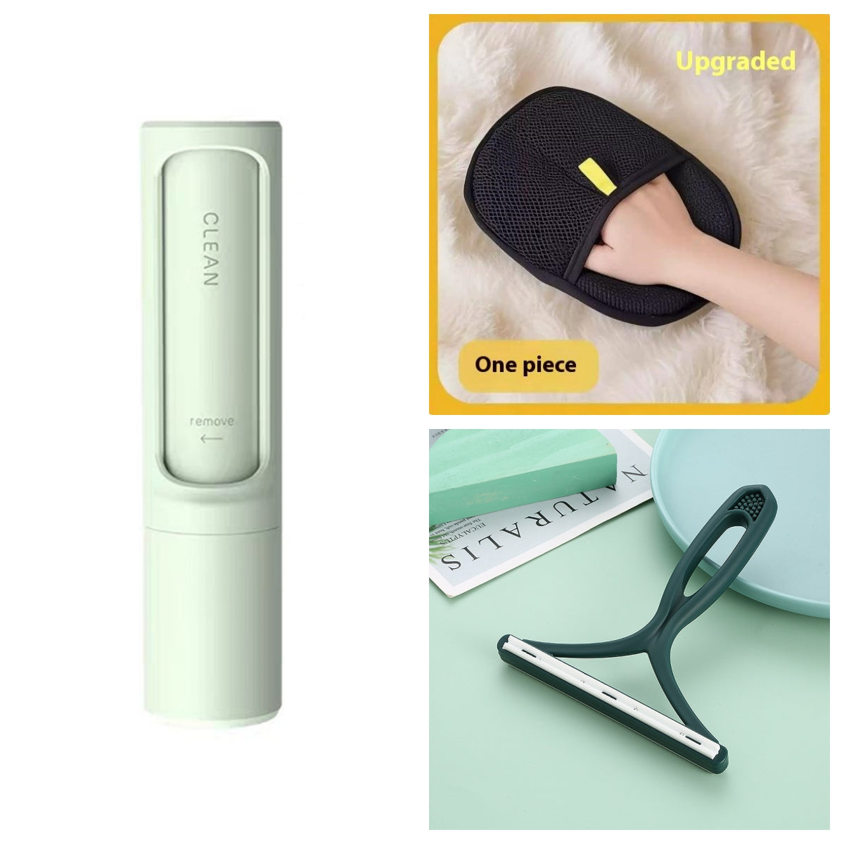 Reusable Pet Hair Removal Brush — For Cleaning Cat & Dog Hair and Dust