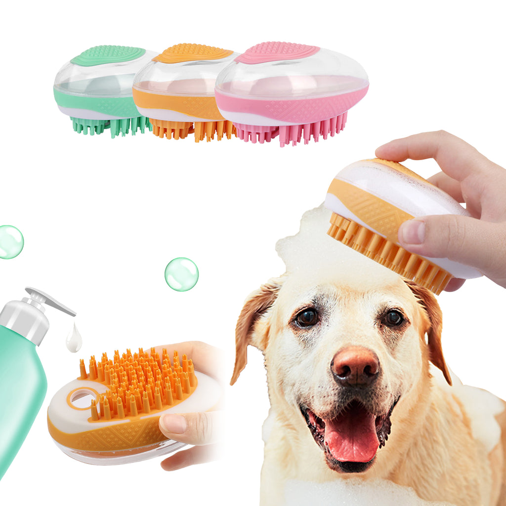 Soft Silicone Bath Brush for Cats & Dogs — Pet SPA Massage Comb