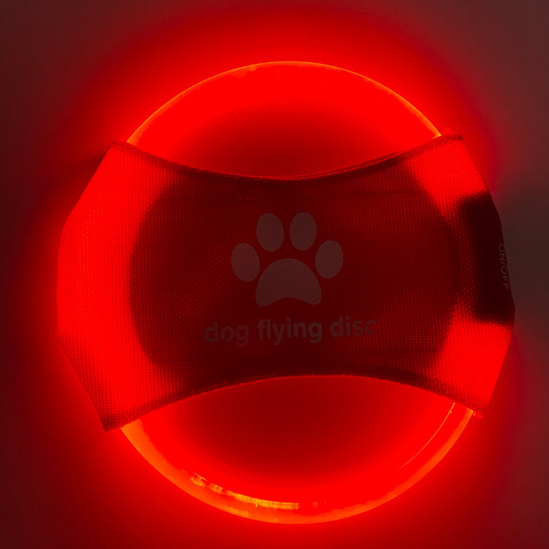Glowing Dog Frisbee: LED Luminous Interactive Training Toy